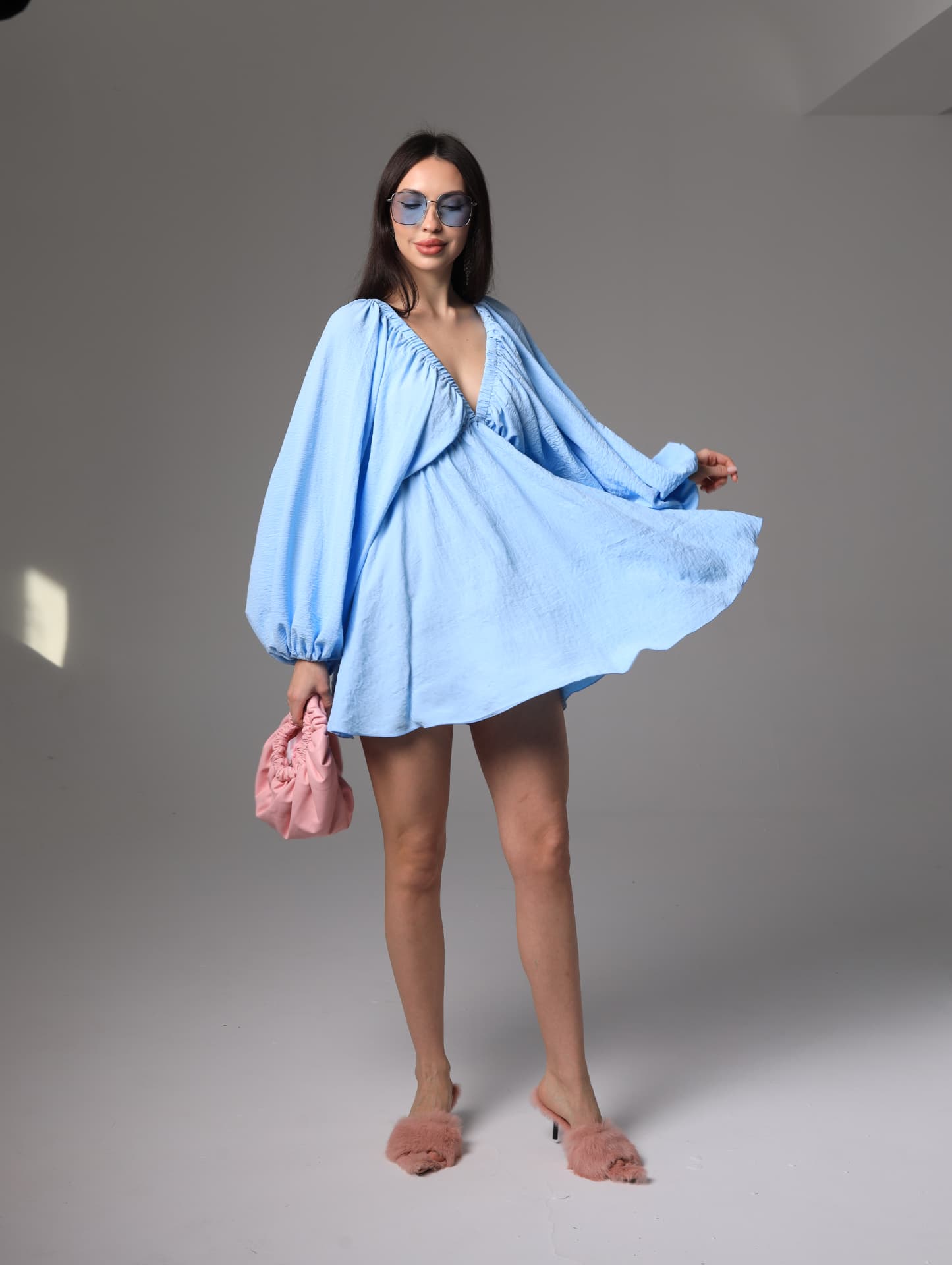Sky Blue Volume Dress